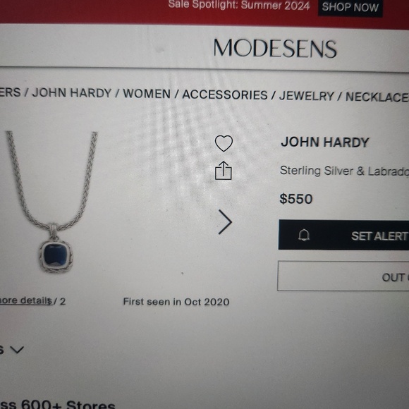 John Hardy Sterling Silver & Labradorite Classic Chain Necklace, NWOT - Picture 13 of 16